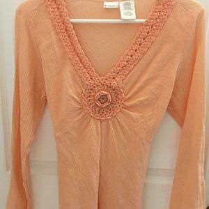 NO boundaries stylish crochet beaded long sleeve